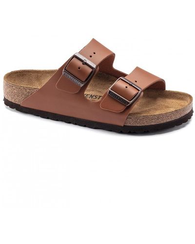 Birkenstock Arizona Natural Leather Unisex Sandals - Brown