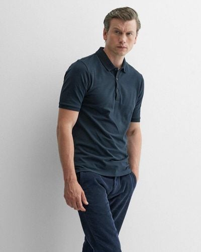 Oliver Sweeney Tralee Pique Cotton Polo Shirt - Blue