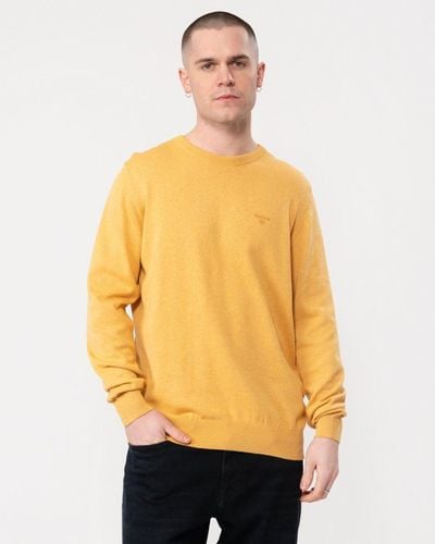 Barbour Pima Cotton Crew Sweatshirt - Yellow