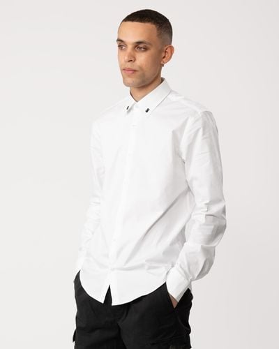 HUGO Ermo Long Sleeve Shirt - White