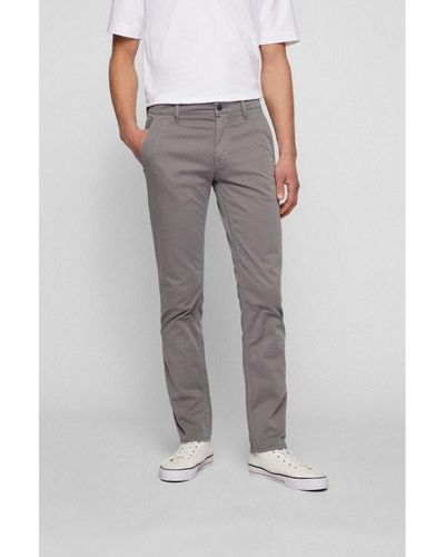 Buy BOSS Orange Men Blue Slim Fit Self Design Regular Trousers  Trousers  for Men 2363752  Myntra
