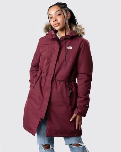 The North Face W Recycled Zaneck Parka - Red