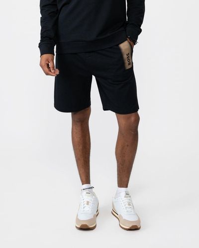 BOSS Fade Logo Authentic Loungewear Shorts - Black