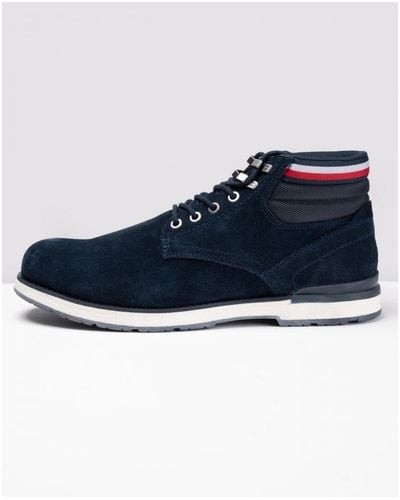 Tommy Hilfiger Outdoor Suede Boots - Blue