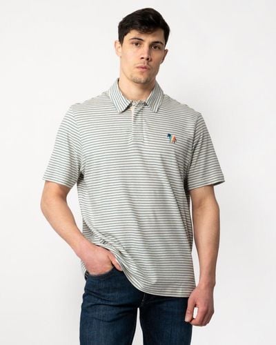 Paul Smith Ps Regular Fit Short Sleeve Broad Zebra Polo Shirt - Gray