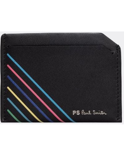Paul Smith Script Logo Leather Card Holder - Black
