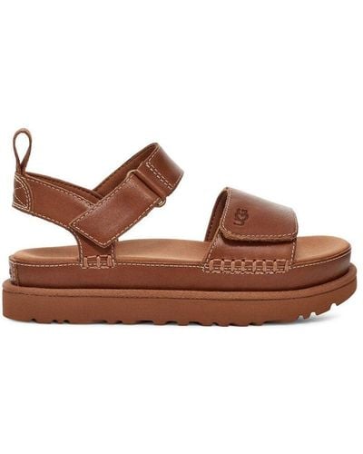 UGG Goldenstar Leather Sandals - Brown