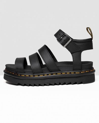 Dr. Martens Blaire Hydro Leather Sandals - Black