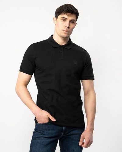 BOSS Passenger Stretch-cotton Slim-fit Polo Shirt With Logo Patch Nos - Black