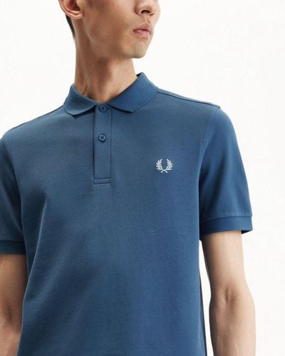 Fred Perry Plain Signature Polo Shirt - Blue
