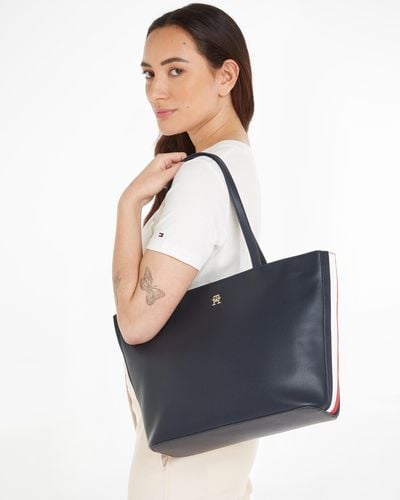 Tommy Hilfiger Th Essential Corp Tote Bag - White