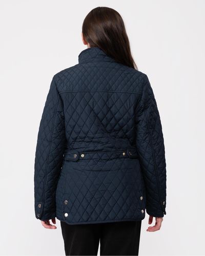 Joules Allendale Diamond Quilted Jacket - Blue