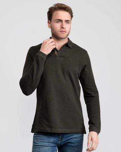 Barbour Sports Long Sleeve Polo Shirt - Green