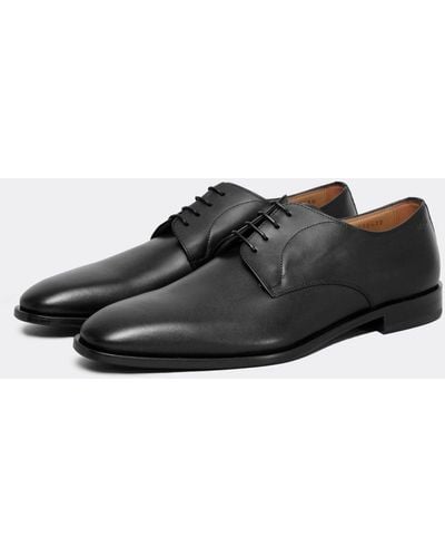 BOSS Lisbon Leather Derby Shoes With Leather Lining Nos - Black