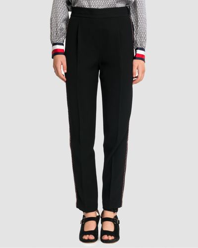 Tommy Hilfiger Tattiana Crepe Trousers - Black