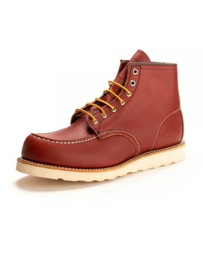 Red Wing 6 Inch Moc Toe Boot - Red