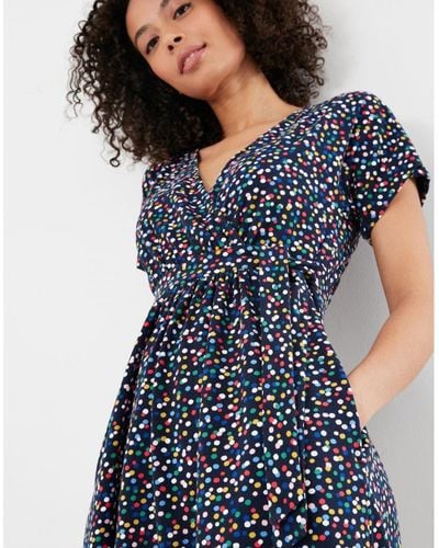 Joules Riley Print Dress - Blue