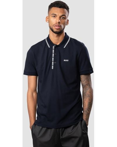 BOSS by HUGO BOSS Paule 4 Polo Shirt in Black for Men | Lyst