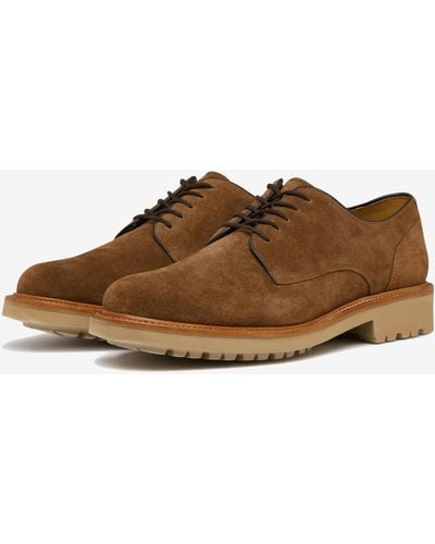 Oliver Sweeney Clipstone Calf Suede Derby Shoes - Brown