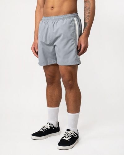 BOSS Dolphin Quick-dry Swim Shorts With Logo Details - White