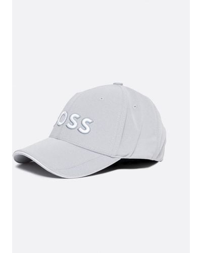 HUGO Jude Cotton-twill Cap With 3d Embroidered Logo - White