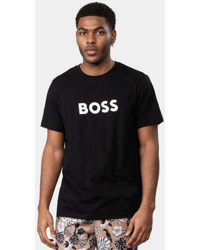 BOSS by HUGO BOSS Thinking 1 Logo T Shirt - Black