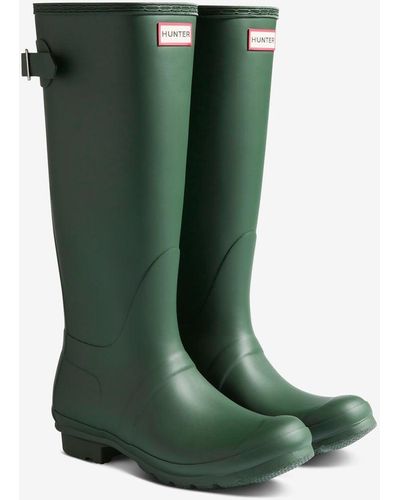 HUNTER Original Tall Back Adjustable Wellies - Green