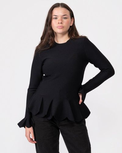Ted Baker Lillyyy Fitted Top With Peplum - Black