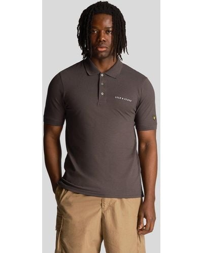 Lyle & Scott Embroidered Polo Shirt - Brown
