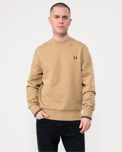 Fred Perry Crew Neck Sweatshirt - Natural