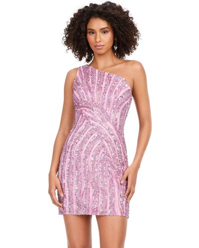 ASHLEYlauren - Strapless Gown with Sequin Motif