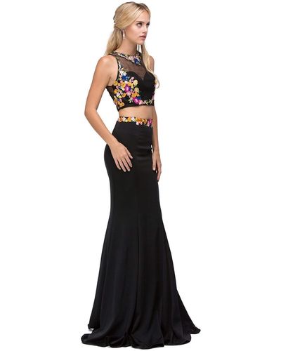 Black Two Piece Mermaid Prom Dress,Black Maxi Dress Y5364 main image 0