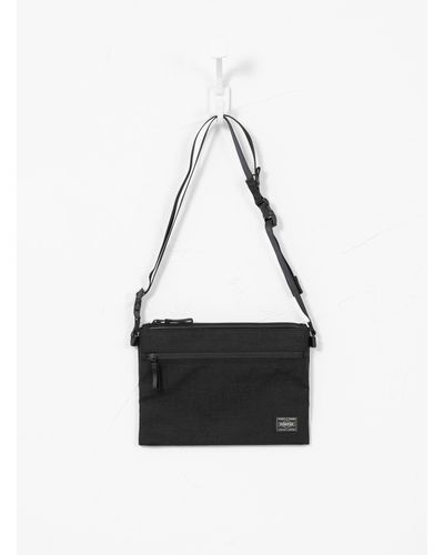 Porter-Yoshida and Co Hybrid Sacoche Shoulder Bag Black - White