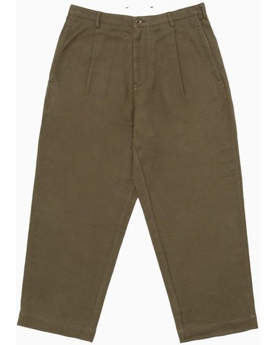 Garbstore Duster Pleated Pant Olive - Green