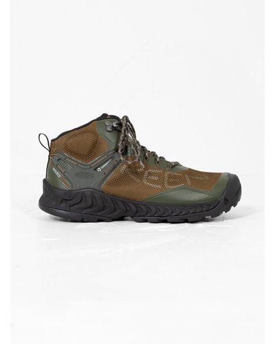 Keen Nxis Evo Waterproof Boots Forest Night & Dark Olive - Brown