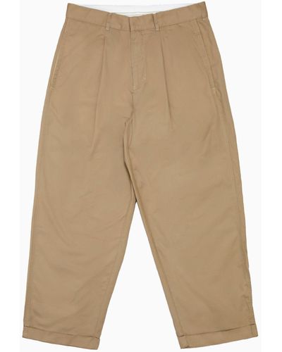 Garbstore Manager Pleated Trousers Camel - White
