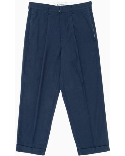 Garbstore Manager Pleated Trousers Navy - Blue