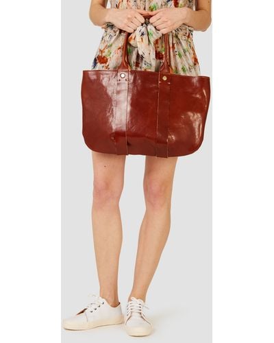 Clare V. Leather Bateau Tote - Pink Totes, Handbags - W2424424