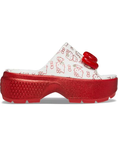 Crocs™ | unisex | hello kitty stomp | badeschlappen | weiß | 37 - Rot