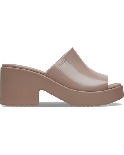 Crocs™ | damen | brooklyn high shine heel | sandalen | braun | 34 - Schwarz