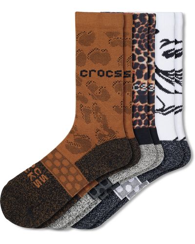 Crocs™ | unisex | socks adult crew cyber shine 3 pack | schuhe | weiß | s - Schwarz
