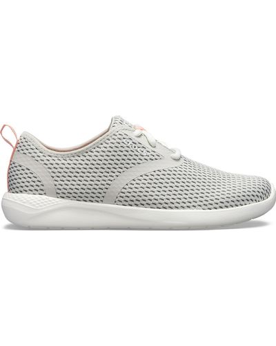 Crocs™ Literide Mesh Lace-up Sneaker - White