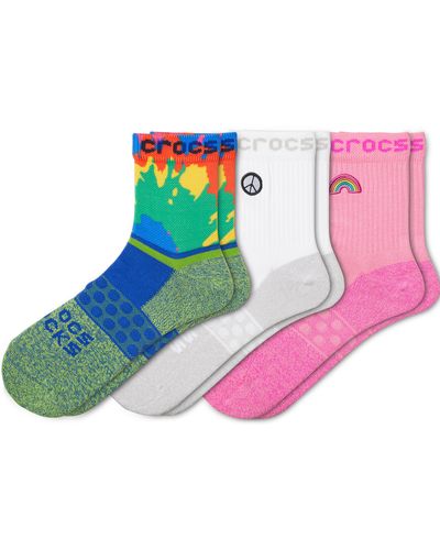 Crocs™ | unisex | socks adult quarter graphic 3-pack | schuhe | grün | l - Mehrfarbig