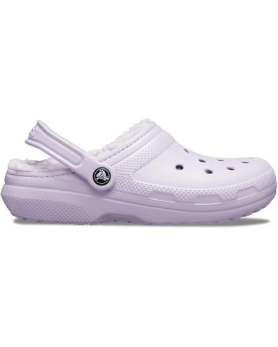 Crocs™ Classic Lined Warm and Fuzzy Slippers Clog - Lila