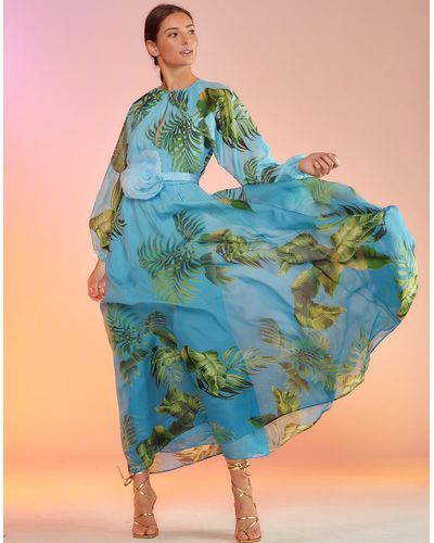 Cynthia Rowley Messina Silk Dress - Blue