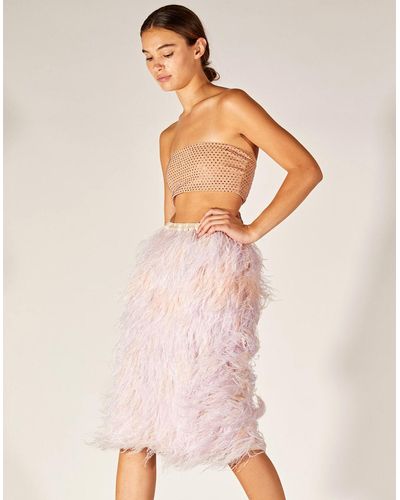 Ostrich feather skirt clearance long