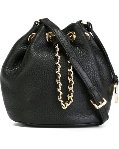 MICHAEL Michael Kors Leather Bucket Bag - Black