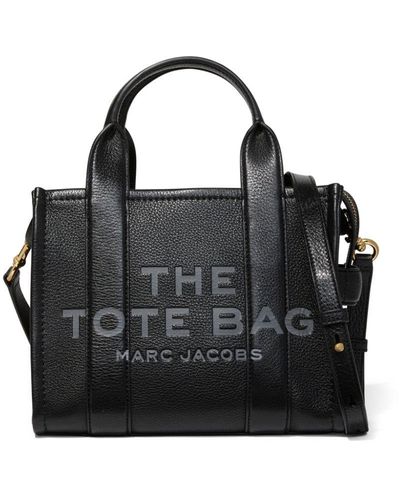 Marc Jacobs The Leather Small Tote Bag Black In Leather