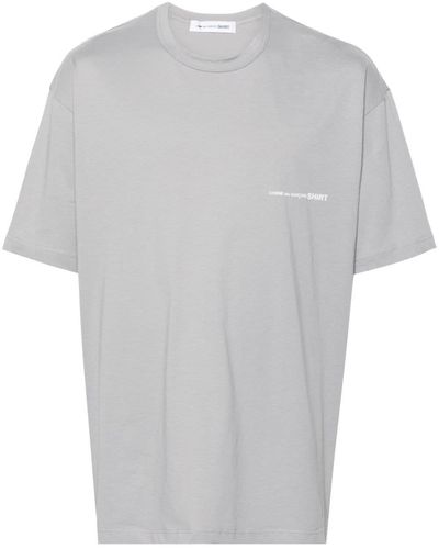Comme des Garçons Printed T-shirt Men Grey In Cotton