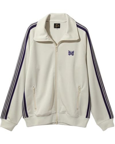 Needles Track Jacket Poly Smooth White In Polyester - Natural